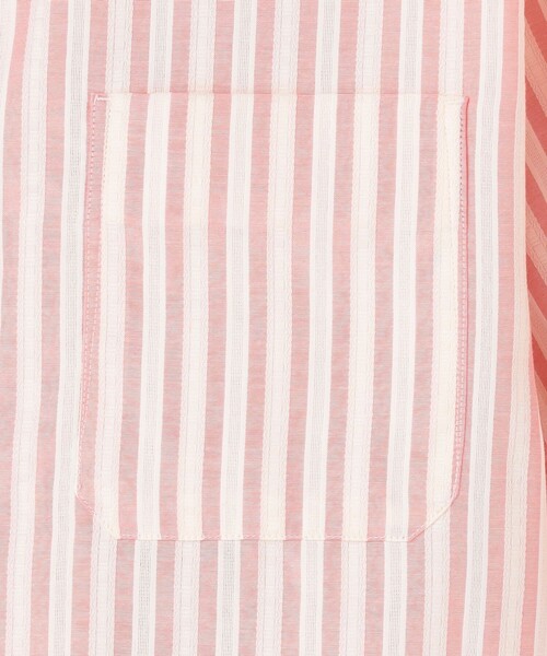J.PRESS YORK STREET(ジェイプレスヨークストリート)の「【WOMEN】ストライプショート ブラウス(シャツ/ブラウス・レディース・ベージュ系1/ブラック系1/ホワイト系/サックスブルー系1/ピンク系1・F)」の10枚目の写真