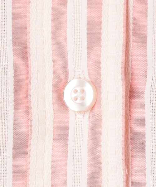 J.PRESS YORK STREET(ジェイプレスヨークストリート)の「【WOMEN】ストライプショート ブラウス(シャツ/ブラウス・レディース・ベージュ系1/ブラック系1/ホワイト系/サックスブルー系1/ピンク系1・F)」の11枚目の写真