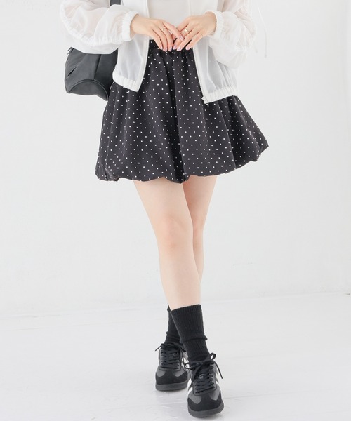 Honeys(ハニーズ)の「裏地パンツ付ミニスカート(スカート・キッズ・ホワイト系その他/ブラック系その他・150cm/L/M/S)」の2枚目の写真