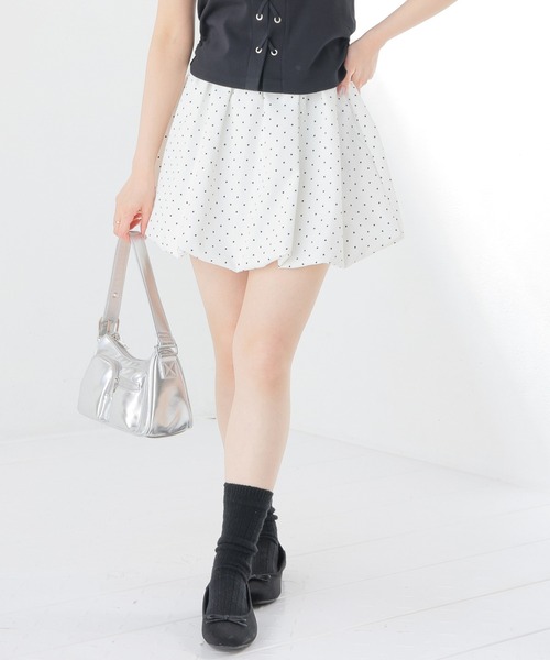 Honeys(ハニーズ)の「裏地パンツ付ミニスカート(スカート・キッズ・ホワイト系その他/ブラック系その他・150cm/L/M/S)」の7枚目の写真