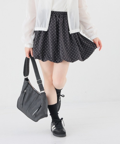 Honeys(ハニーズ)の「裏地パンツ付ミニスカート(スカート・キッズ・ホワイト系その他/ブラック系その他・150cm/L/M/S)」の9枚目の写真