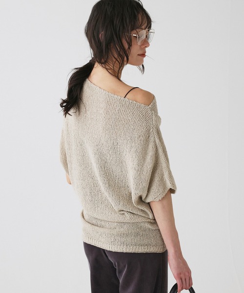 BABYLONE(バビロン)の「【ZOZOTOWN先行予約】ニュアンスドレープニット(ニット/セーター・レディース・ブラウン/オフホワイト/ベージュ・フリー)」の6枚目の写真