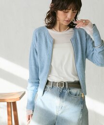 RIVE DROITE | 予約【大人のこなれ感】メランジブークレーZIPニット(カーディガン/ボレロ)