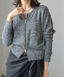 RIVE DROITE | 予約【大人のこなれ感】メランジブークレーZIPニット(カーディガン/ボレロ)