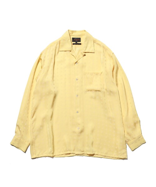 BEAMS PLUS(ビームスプラス)の「Open Collar Cupro Dot Pattern(シャツ/ブラウス・メンズ・ネイビー/イエロー・LARGE/MEDIUM/SMALL)」の4枚目の写真
