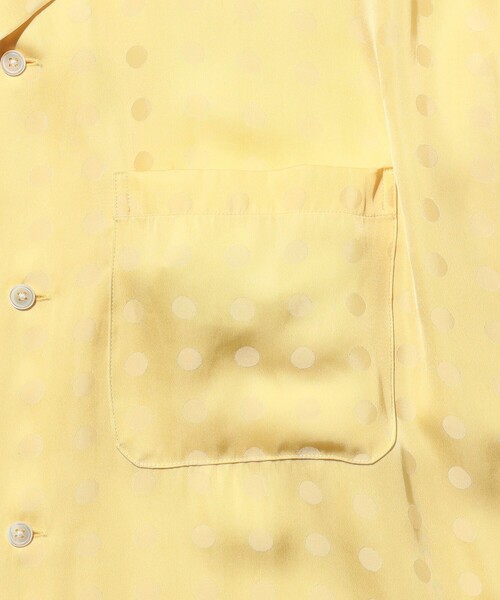 BEAMS PLUS(ビームスプラス)の「Open Collar Cupro Dot Pattern(シャツ/ブラウス・メンズ・ネイビー/イエロー・LARGE/MEDIUM/SMALL)」の6枚目の写真