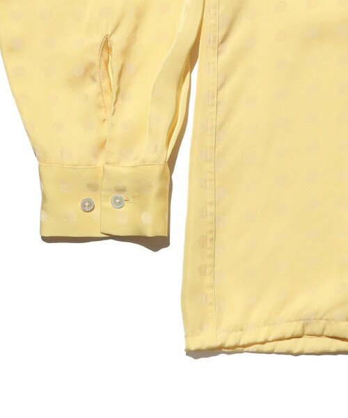 BEAMS PLUS(ビームスプラス)の「Open Collar Cupro Dot Pattern(シャツ/ブラウス・メンズ・ネイビー/イエロー・LARGE/MEDIUM/SMALL)」の7枚目の写真