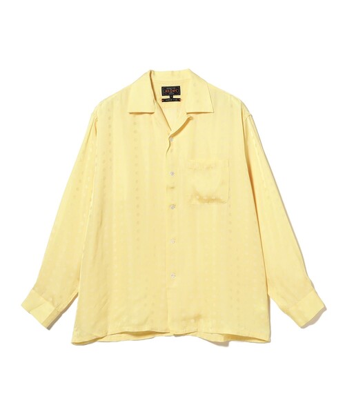 BEAMS PLUS(ビームスプラス)の「Open Collar Cupro Dot Pattern(シャツ/ブラウス・メンズ・ネイビー/イエロー・LARGE/MEDIUM/SMALL)」の8枚目の写真