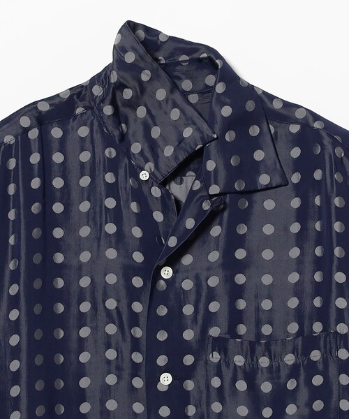 BEAMS PLUS（ビームスプラス）の「Open Collar Cupro Dot Pattern（シャツ/ブラウス・メンズ・ネイビー/イエロー・LARGE/MEDIUM/SMALL）」の16枚目の写真
