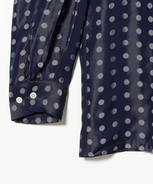 BEAMS PLUS（ビームスプラス）の「Open Collar Cupro Dot Pattern（シャツ/ブラウス・メンズ・ネイビー/イエロー・LARGE/MEDIUM/SMALL）」の17枚目の写真