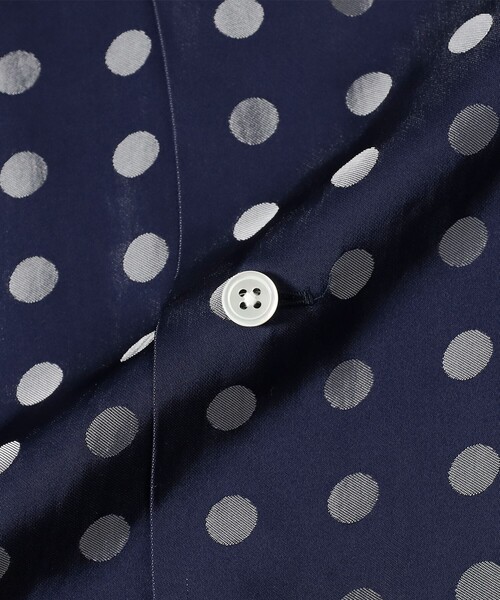 BEAMS PLUS（ビームスプラス）の「Open Collar Cupro Dot Pattern（シャツ/ブラウス・メンズ・ネイビー/イエロー・LARGE/MEDIUM/SMALL）」の19枚目の写真