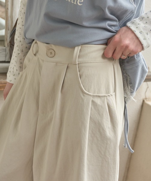 Birthday room（バースデイルーム）の「ピンタックワイドパンツ/Pintuck wide pants（その他パンツ・レディース・アイボリー/ブラック/ホワイト・FREE）」の22枚目の写真