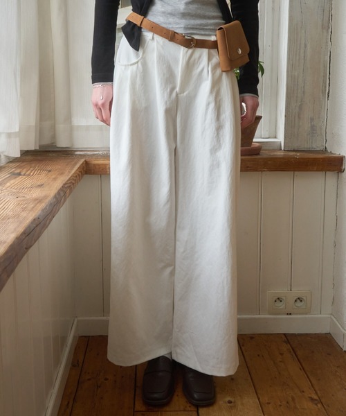 Birthday room（バースデイルーム）の「ピンタックワイドパンツ/Pintuck wide pants（その他パンツ・レディース・アイボリー/ブラック/ホワイト・FREE）」の7枚目の写真