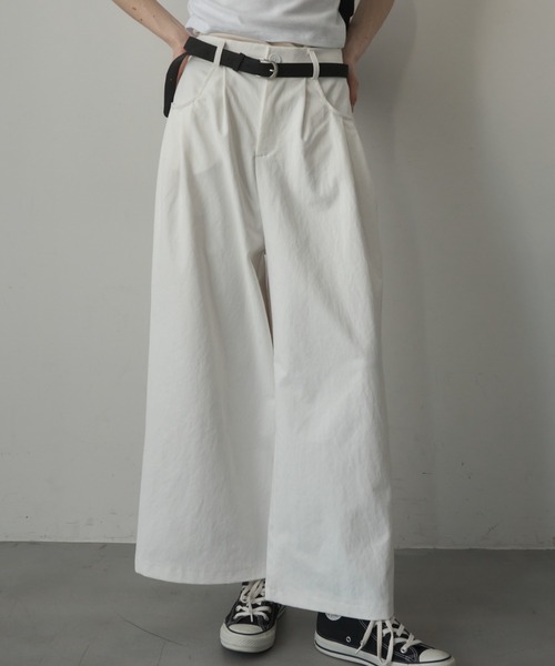 Birthday room（バースデイルーム）の「ピンタックワイドパンツ/Pintuck wide pants（その他パンツ・レディース・アイボリー/ブラック/ホワイト・FREE）」の13枚目の写真