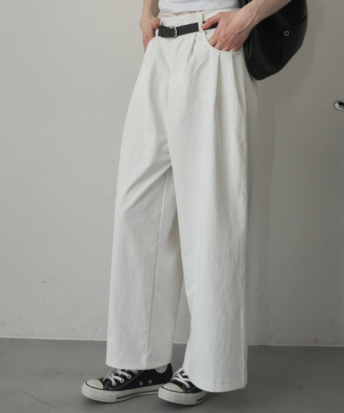 Birthday room（バースデイルーム）の「ピンタックワイドパンツ/Pintuck wide pants（その他パンツ・レディース・アイボリー/ブラック/ホワイト・FREE）」の14枚目の写真