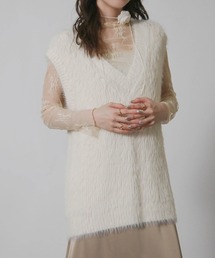 ARCHIVER（アーカイバ）の「【SG】Vネック フェザーニット シャギーニット ベスト（ベスト）」