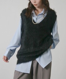 ARCHIVER（アーカイバ）の「【SG】Vネック フェザーニット シャギーニット ベスト（ベスト）」