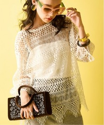 GEVS. | レースTブラウス<大きいサイズ有>GEVS.(Tシャツ/カットソー)