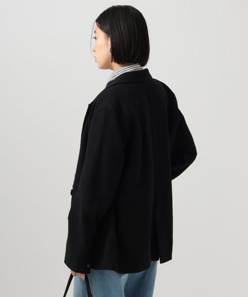 BAYFLOW（ベイフロー）の「[セットアップ着用可能]リネンジャケット（テーラードジャケット・レディース・ライトベージュ/ブラック・MEDIUM/SMALL）」の7枚目の写真