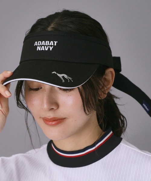 adabat(アダバット)の「【ADABAT NAVY】リボンバイザー(サンバイザー・レディース・ホワイト/ベージュ/ブラック/サックスブルー・00)」の2枚目の写真
