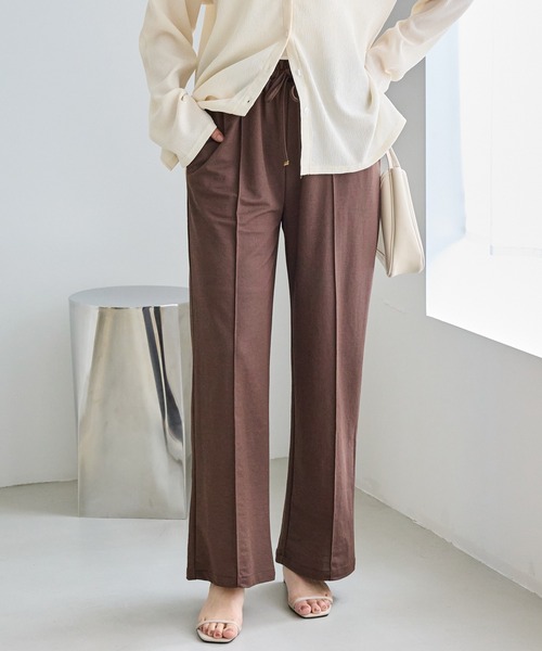 LAVEANGE（ラビアンジェ）の「【好機能シリーズ】接触冷感｜トリコットイージーパンツ（その他パンツ・レディース・ブラック/ドット/インディゴブルー/ダークブラウン・M/LL/3L/4L/5L）」の3枚目の写真