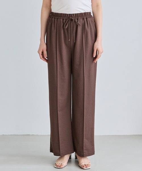 LAVEANGE（ラビアンジェ）の「【好機能シリーズ】接触冷感｜トリコットイージーパンツ（その他パンツ・レディース・ブラック/ドット/インディゴブルー/ダークブラウン・M/LL/3L/4L/5L）」の5枚目の写真