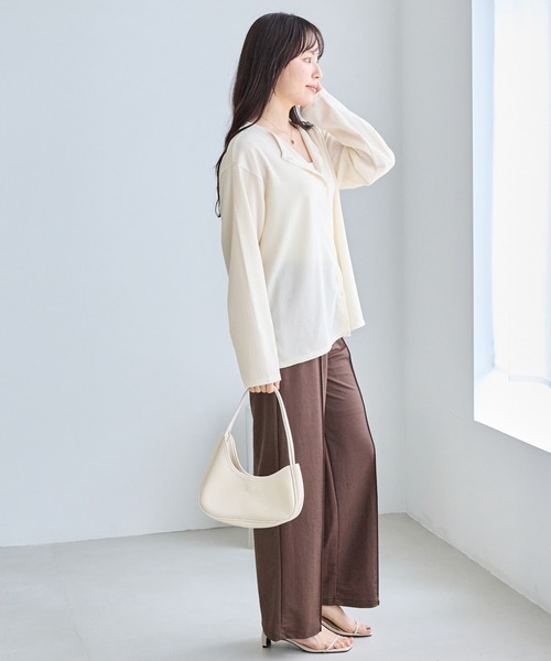 LAVEANGE（ラビアンジェ）の「【好機能シリーズ】接触冷感｜トリコットイージーパンツ（その他パンツ・レディース・ブラック/ドット/インディゴブルー/ダークブラウン・M/LL/3L/4L/5L）」の14枚目の写真