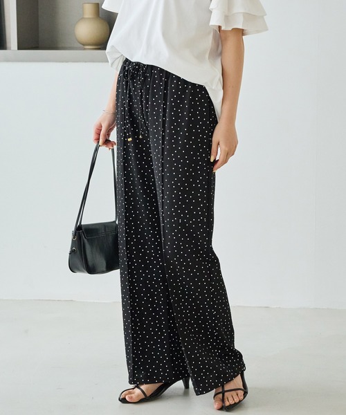 LAVEANGE（ラビアンジェ）の「【好機能シリーズ】接触冷感｜トリコットイージーパンツ（その他パンツ・レディース・ブラック/ドット/インディゴブルー/ダークブラウン・M/LL/3L/4L/5L）」の19枚目の写真