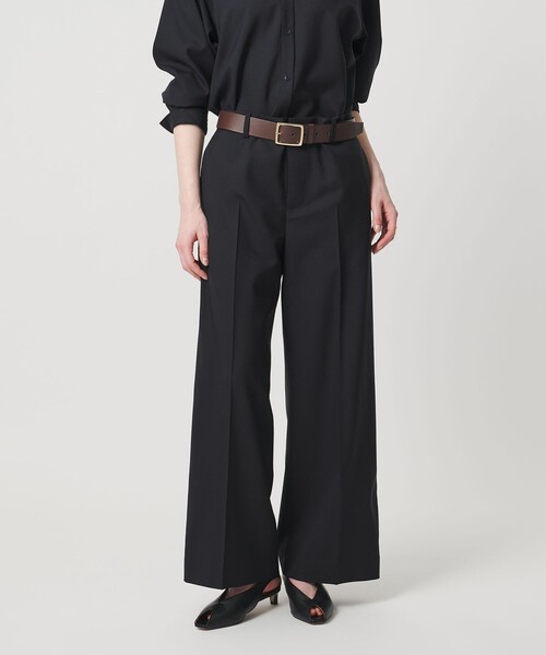 UNITED ARROWS(ユナイテッドアローズ)の「ノータック ストレート ワイドパンツ(スラックス・レディース・ネイビー/ダークグレー・36/38)」の22枚目の写真