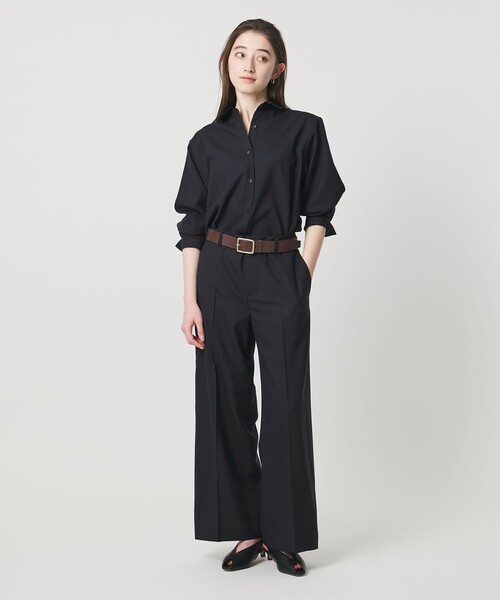 UNITED ARROWS(ユナイテッドアローズ)の「ノータック ストレート ワイドパンツ(スラックス・レディース・ネイビー/ダークグレー・36/38)」の21枚目の写真