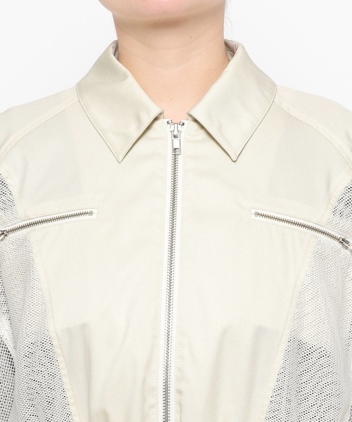 HARE(ハレ)の「メッシュキリカエショートブルゾン(HARE)(ブルゾン・レディース・ブラック/ホワイト・FREE)」の19枚目の写真