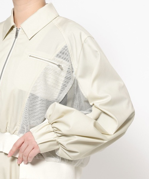 HARE(ハレ)の「メッシュキリカエショートブルゾン(HARE)(ブルゾン・レディース・ブラック/ホワイト・FREE)」の20枚目の写真