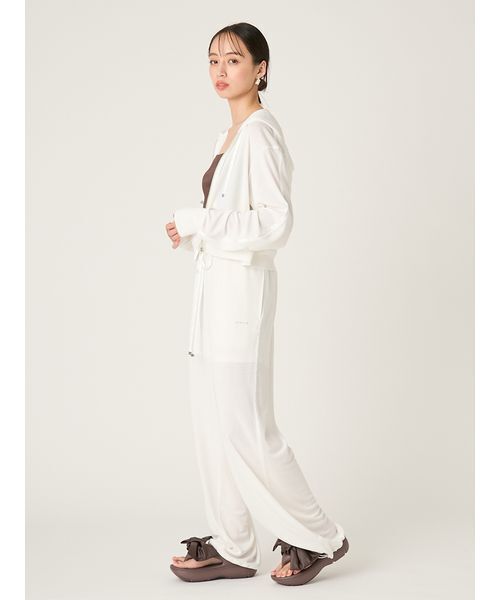 FRAY I.D（フレイアイディー）の「【LUMISHADE】ドロストウエストゴムパンツ／UVカット・ウォッシャブル（その他パンツ・レディース・ライトブルー/ブラック/ホワイト・F）」の15枚目の写真