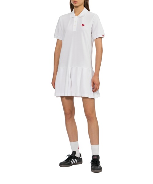 A BATHING APE（アベイシングエイプ）の「HEART BADGE POLO DRESS（ワンピース・レディース・ホワイト/ネイビー・SMALL/X-SMALL）」の5枚目の写真