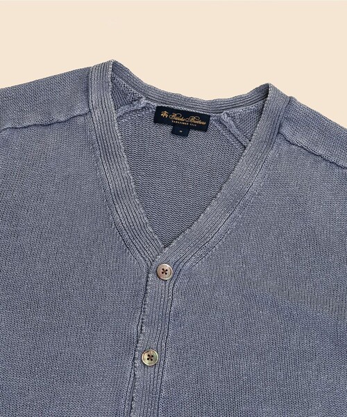 BROOKS BROTHERS(ブルックスブラザーズ)の「リネン Vネック カーディガン(カーディガン/ボレロ・メンズ・ネイビー/ベージュ/ライトブルー・SMALL/MEDIUM/X-LARGE/LARGE)」の6枚目の写真