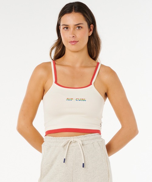 rip curl(リップカール)の「RIP CURL/リップカール タンクトップ ショート丈 0M9WTE(タンクトップ・レディース・オフホワイト/ダークネイビー・XS)」の2枚目の写真