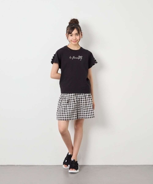 a.v.v（アーヴェヴェ）の「[120-160][ママとお揃いコーデが叶う/セットアップ可能]ギャザーキュロット（その他パンツ・キッズ・ダークインディゴブルー/ベージュ/ブラック・120/140/130/150/160）」の10枚目の写真