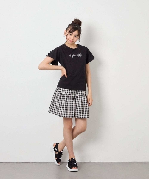 a.v.v（アーヴェヴェ）の「[120-160][ママとお揃いコーデが叶う/セットアップ可能]ギャザーキュロット（その他パンツ・キッズ・ダークインディゴブルー/ベージュ/ブラック・120/140/130/150/160）」の13枚目の写真