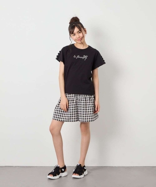 a.v.v（アーヴェヴェ）の「[120-160][ママとお揃いコーデが叶う/セットアップ可能]ギャザーキュロット（その他パンツ・キッズ・ダークインディゴブルー/ベージュ/ブラック・120/140/130/150/160）」の14枚目の写真