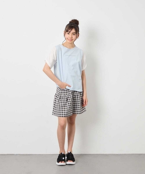a.v.v（アーヴェヴェ）の「[120-160][ママとお揃いコーデが叶う/セットアップ可能]ギャザーキュロット（その他パンツ・キッズ・ダークインディゴブルー/ベージュ/ブラック・120/140/130/150/160）」の15枚目の写真
