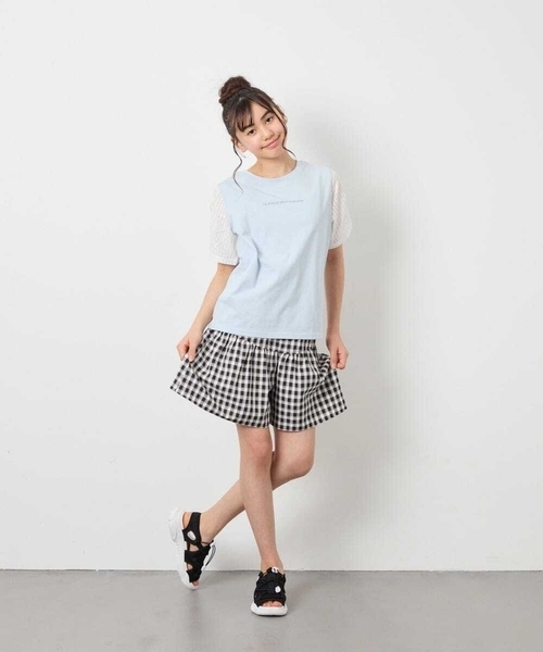 a.v.v（アーヴェヴェ）の「[120-160][ママとお揃いコーデが叶う/セットアップ可能]ギャザーキュロット（その他パンツ・キッズ・ダークインディゴブルー/ベージュ/ブラック・120/140/130/150/160）」の5枚目の写真