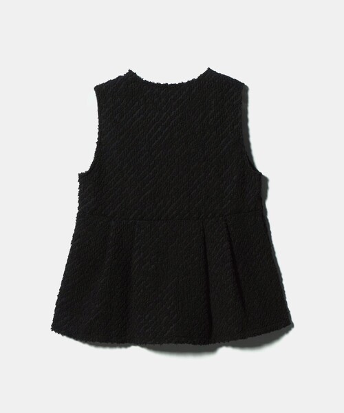 A DAY IN THE LIFE UNITED ARROWS(アデイインザライフユナイテッドアローズ)の「カットジャガード ペプラム ベスト <A DAY IN THE LIFE>(ベスト・レディース・ブラック/オフホワイト・FREE)」の9枚目の写真