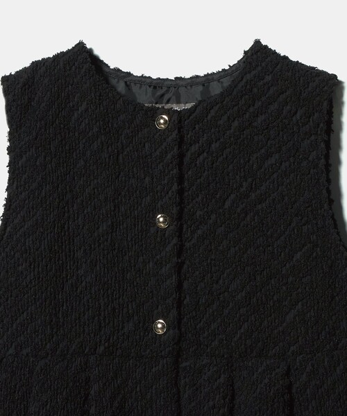 A DAY IN THE LIFE UNITED ARROWS(アデイインザライフユナイテッドアローズ)の「カットジャガード ペプラム ベスト <A DAY IN THE LIFE>(ベスト・レディース・ブラック/オフホワイト・FREE)」の10枚目の写真