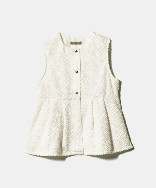 A DAY IN THE LIFE UNITED ARROWS(アデイインザライフユナイテッドアローズ)の「カットジャガード ペプラム ベスト <A DAY IN THE LIFE>(ベスト・レディース・ブラック/オフホワイト・FREE)」の14枚目の写真