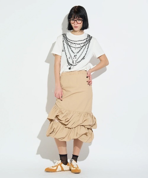 ANNA SUI NYC(アナ スイ エヌ ワイ シー)の「ANNA SUI NYC/アナ スイ エヌワイシー/ゴールドフィッシュスカート(スカート・レディース・ブラック/ピンク/ベージュ・F)」の15枚目の写真