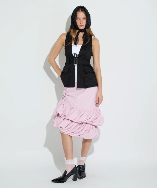 ANNA SUI NYC(アナ スイ エヌ ワイ シー)の「ANNA SUI NYC/アナ スイ エヌワイシー/ゴールドフィッシュスカート(スカート・レディース・ブラック/ピンク/ベージュ・F)」の8枚目の写真