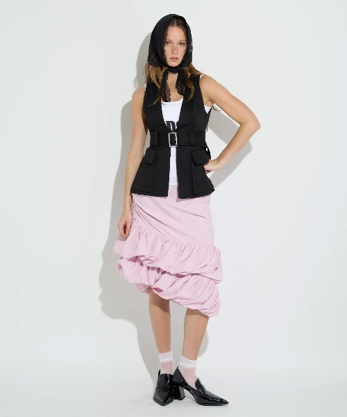 ANNA SUI NYC(アナ スイ エヌ ワイ シー)の「ANNA SUI NYC/アナ スイ エヌワイシー/ゴールドフィッシュスカート(スカート・レディース・ブラック/ピンク/ベージュ・F)」の7枚目の写真
