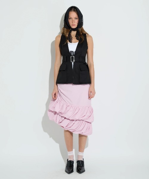 ANNA SUI NYC(アナ スイ エヌ ワイ シー)の「ANNA SUI NYC/アナ スイ エヌワイシー/ゴールドフィッシュスカート(スカート・レディース・ブラック/ピンク/ベージュ・F)」の5枚目の写真