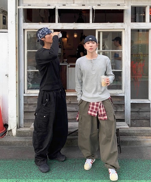 NOWLE(ノウル)の「【NOWLE】ヘンリーネック リブ ロングスリーブ Tシャツ / サーマル ロンT(Tシャツ/カットソー・メンズ・ホワイト/ブラック/グレー・SMALL/MEDIUM/LARGE/X-LARGE)」の8枚目の写真