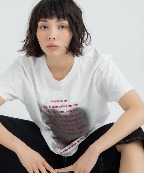 FLUKE HOLIC(フロックホリック)の「Heart embroidery logo TEE(Tシャツ/カットソー・レディース・ブラック/ホワイト/グレー・LARGE/MEDIUM/SMALL)」の14枚目の写真